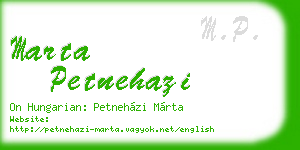 marta petnehazi business card
