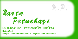 marta petnehazi business card